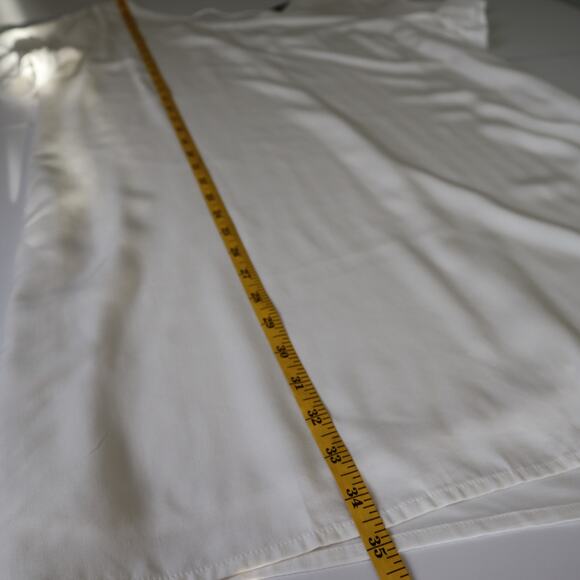 Lulus Womens Chic Of Perfection Shift Dress Sze Large White Bridal Ruffle Dainty - Picture 11 of 12